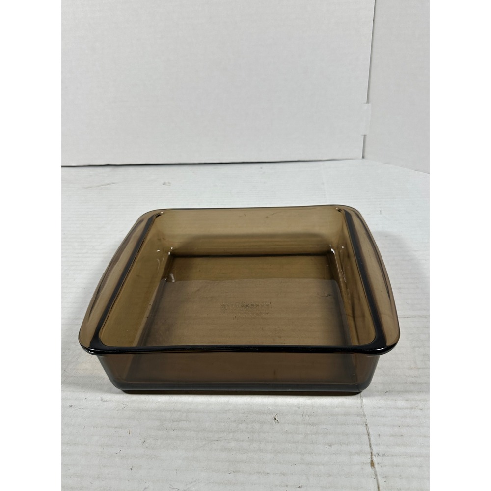 Pyrex Visions AmberGlass Square Baking Dish 2.0L 222 Brown 21x21x5cm USA Vintage